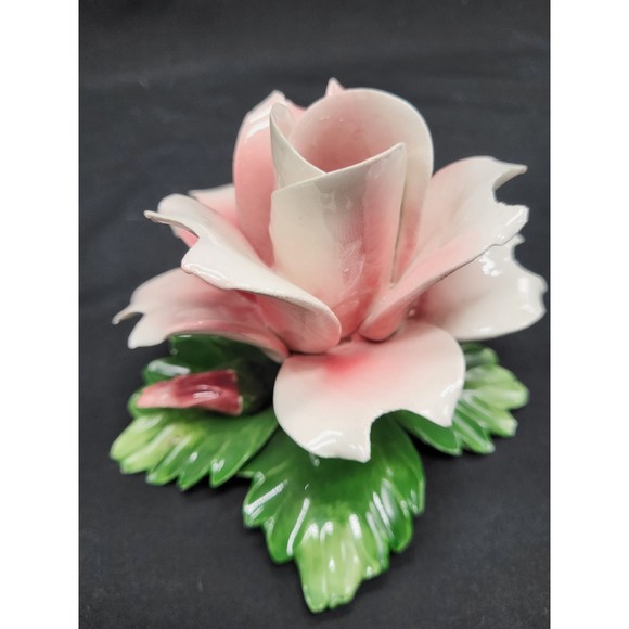 Nuova Capodimonte Rose Candlesticks - Picture 4 of 12